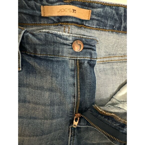 Joes Jeans Women 28 Blue Edison Destroy Denim Kency Mid Rise Boyfriend Slim Crop - Picture 6 of 9
